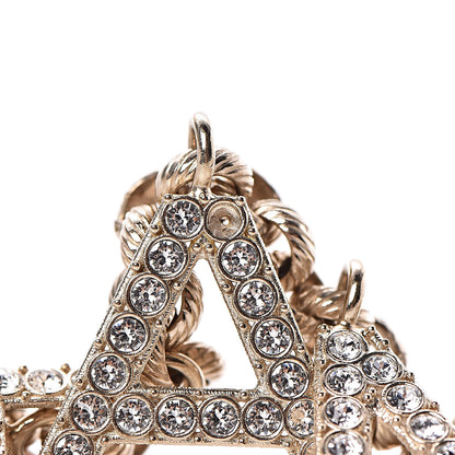 Chanel Metal Crystal Cha-Nel Logo Charm Bracelet Gold 5 of 5