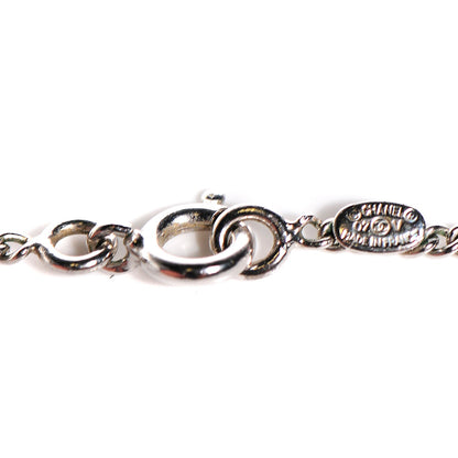 Chanel Crystal Timeless CC Necklace Silver 3 of 3