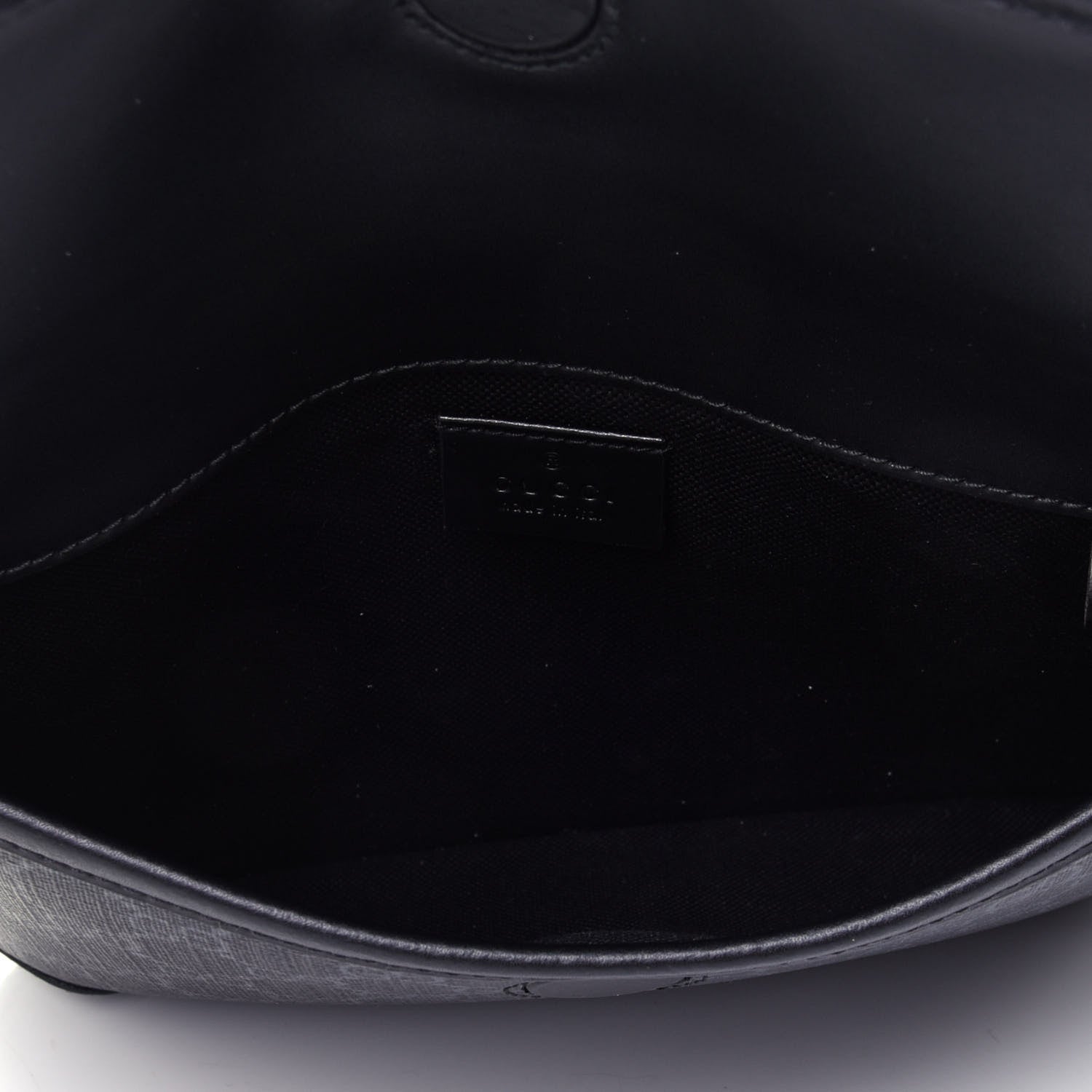 Gucci GG Supreme Monogram Web Slim Belt Bag Black 3 of 4