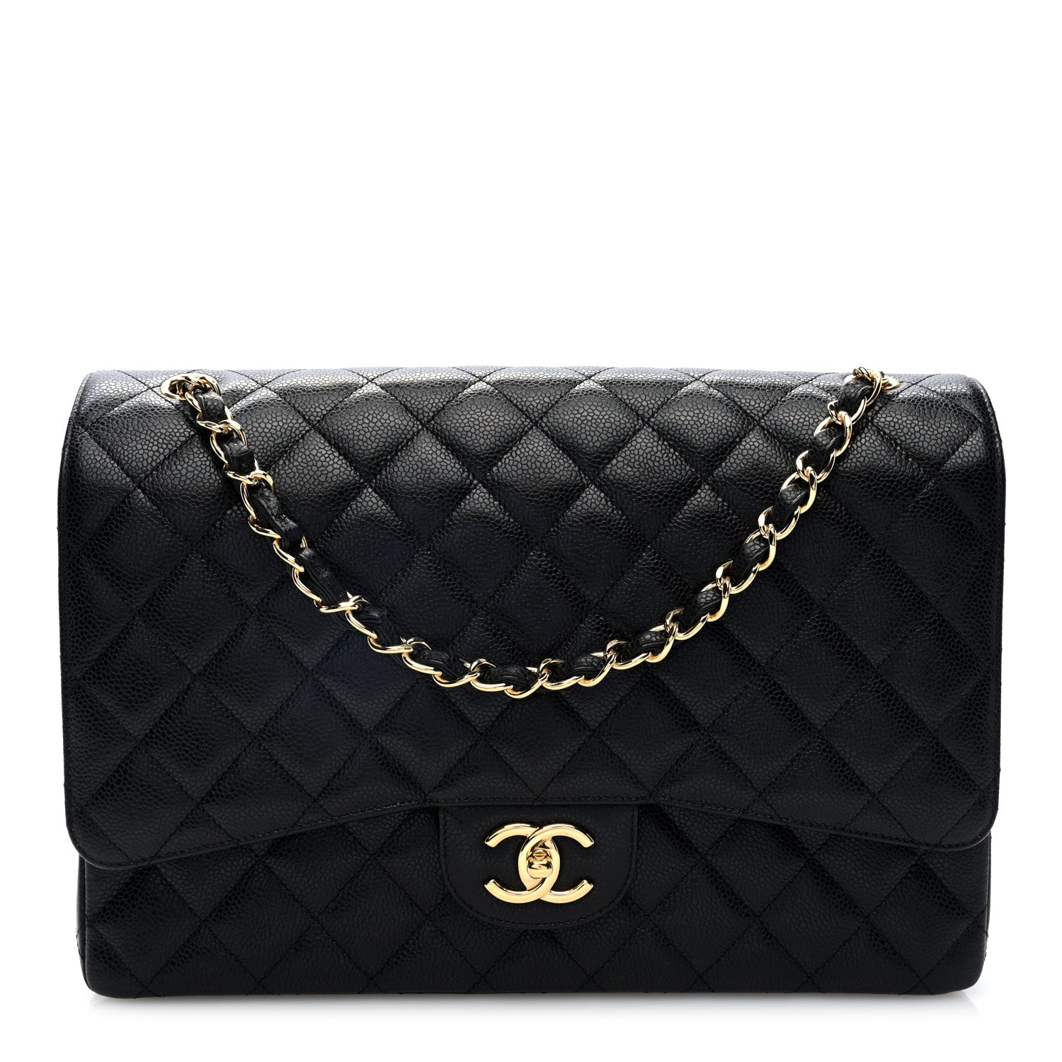 Chanel Caviar Quilted Maxi Double Flap Black 1 of 10