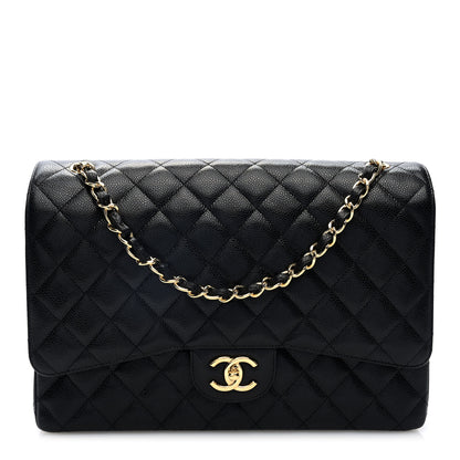 Chanel Caviar Quilted Maxi Double Flap Black 1 of 10