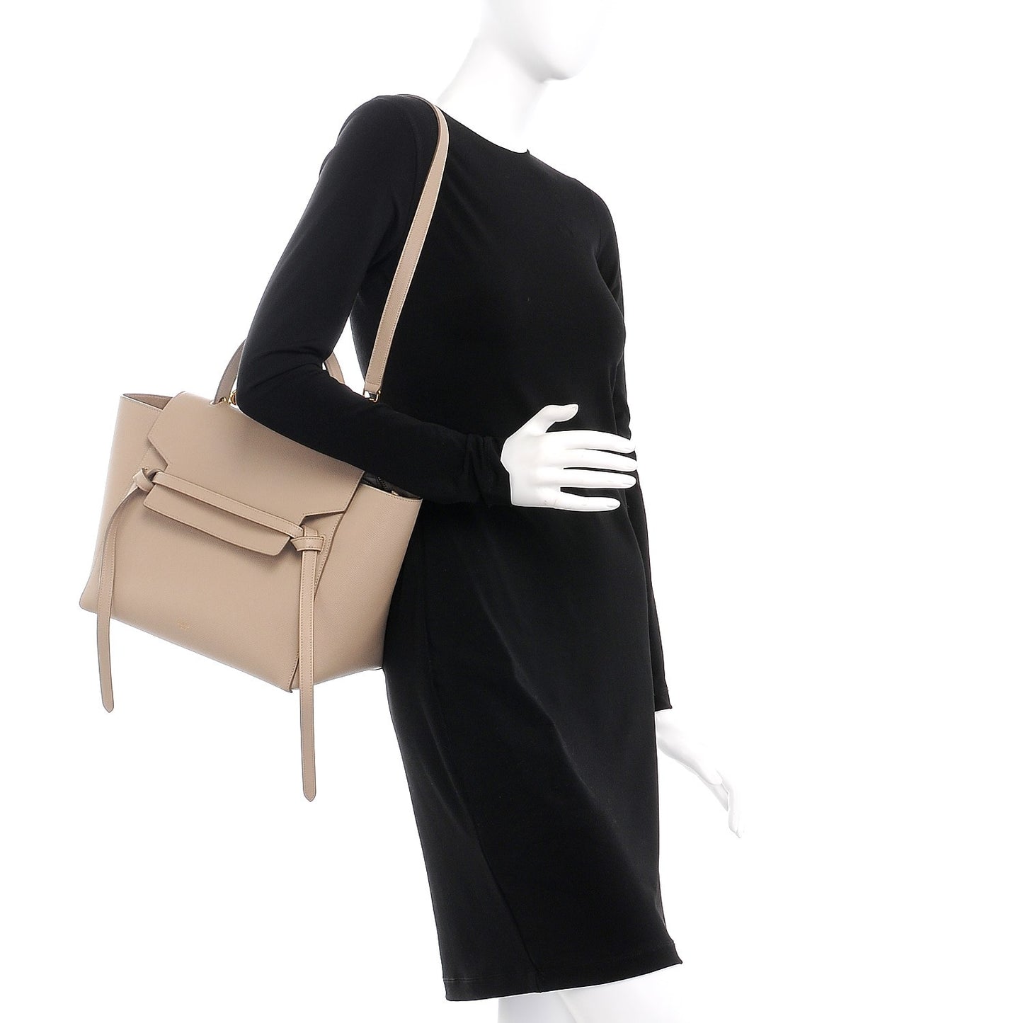 Grained Calfskin Mini Belt Bag Light Taupe