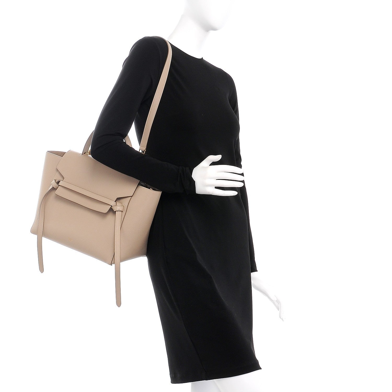 Celine Grained Calfskin Mini Belt Bag Light Taupe 2 of 9