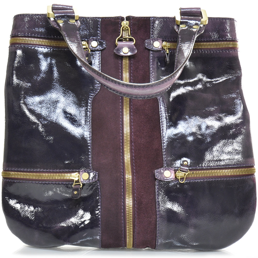 Jimmy Choo Liquid Patent Suede Monna Purple 1 of 9