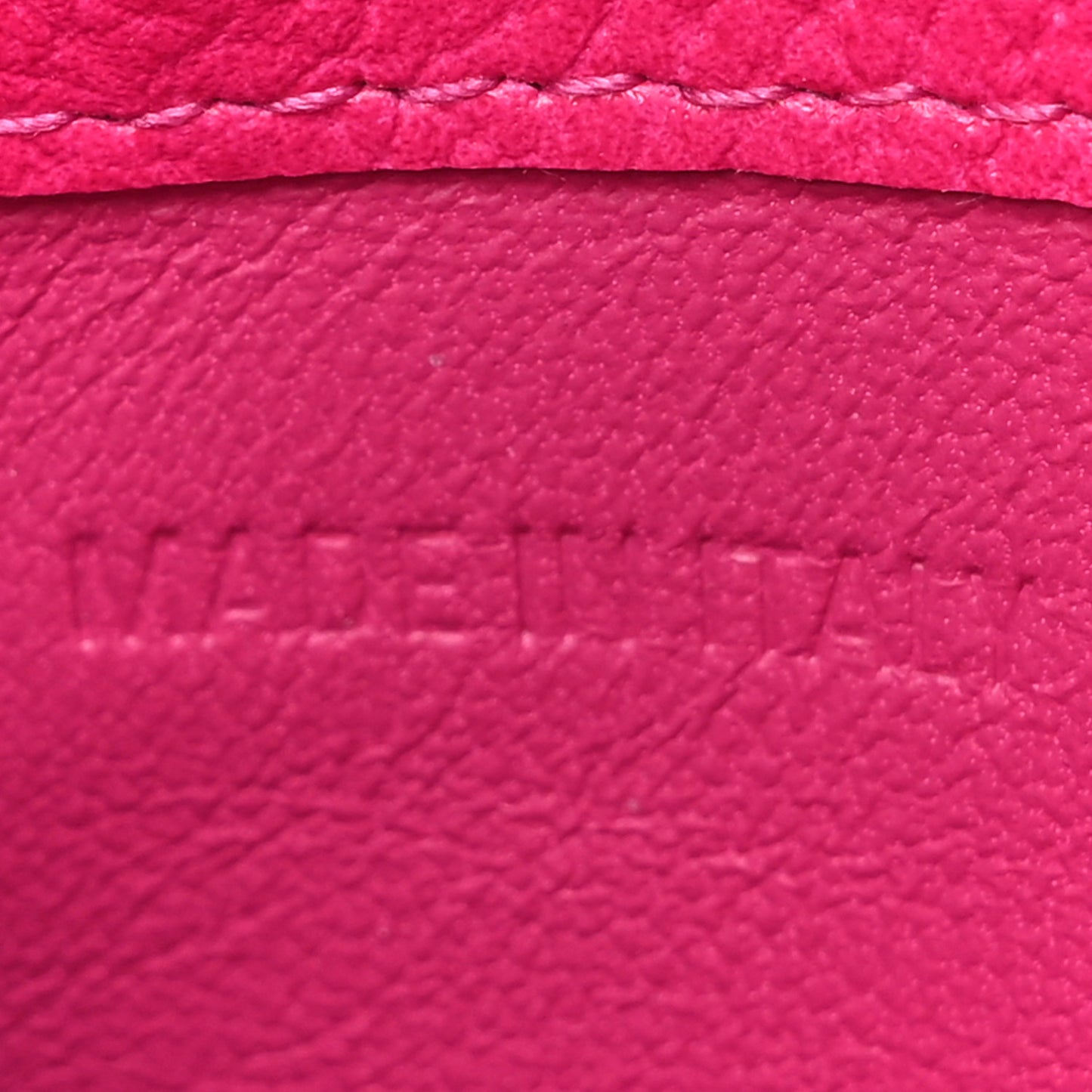Grained Calfskin Large Cash Long Coin Card Holder Hot Pink