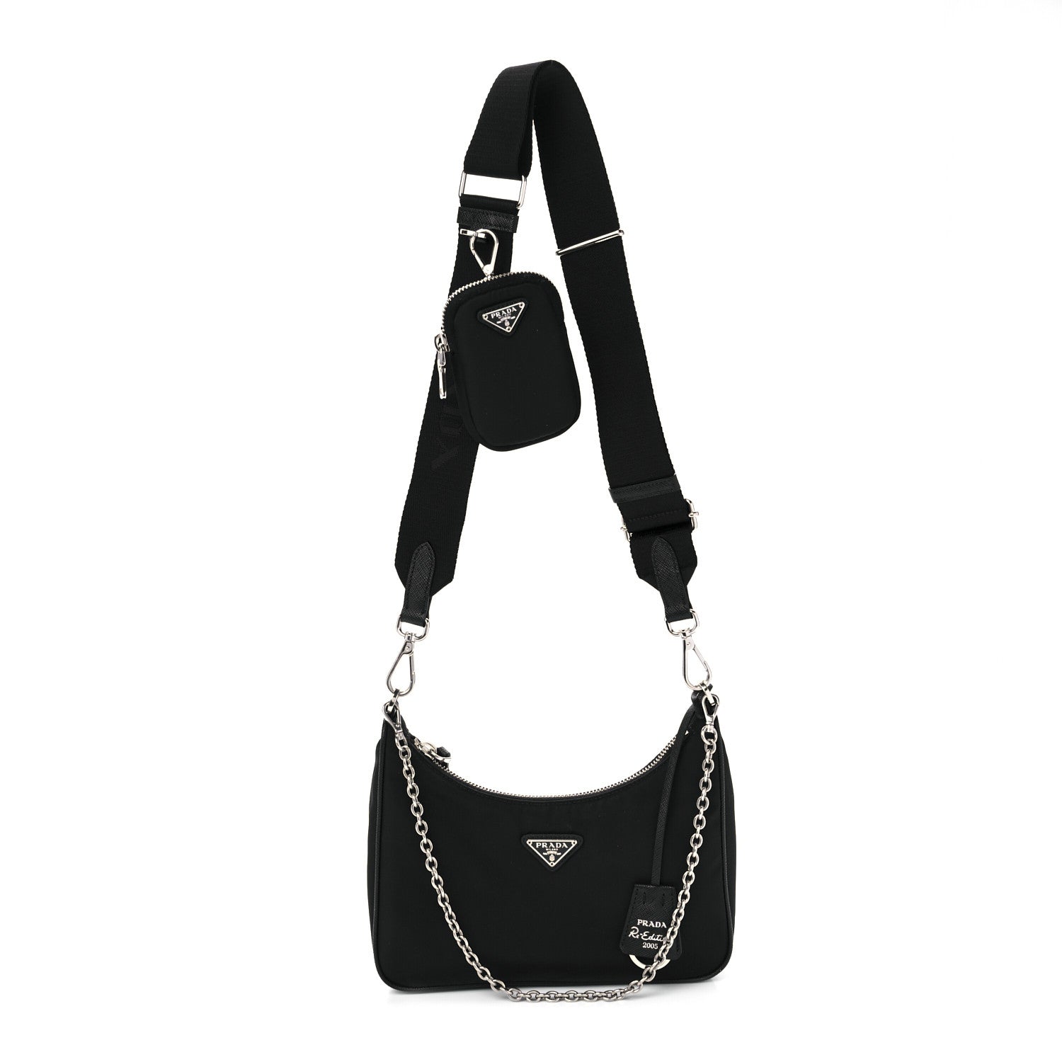 Prada Nylon Re-Edition 2005 Shoulder Bag Black 1 of 8