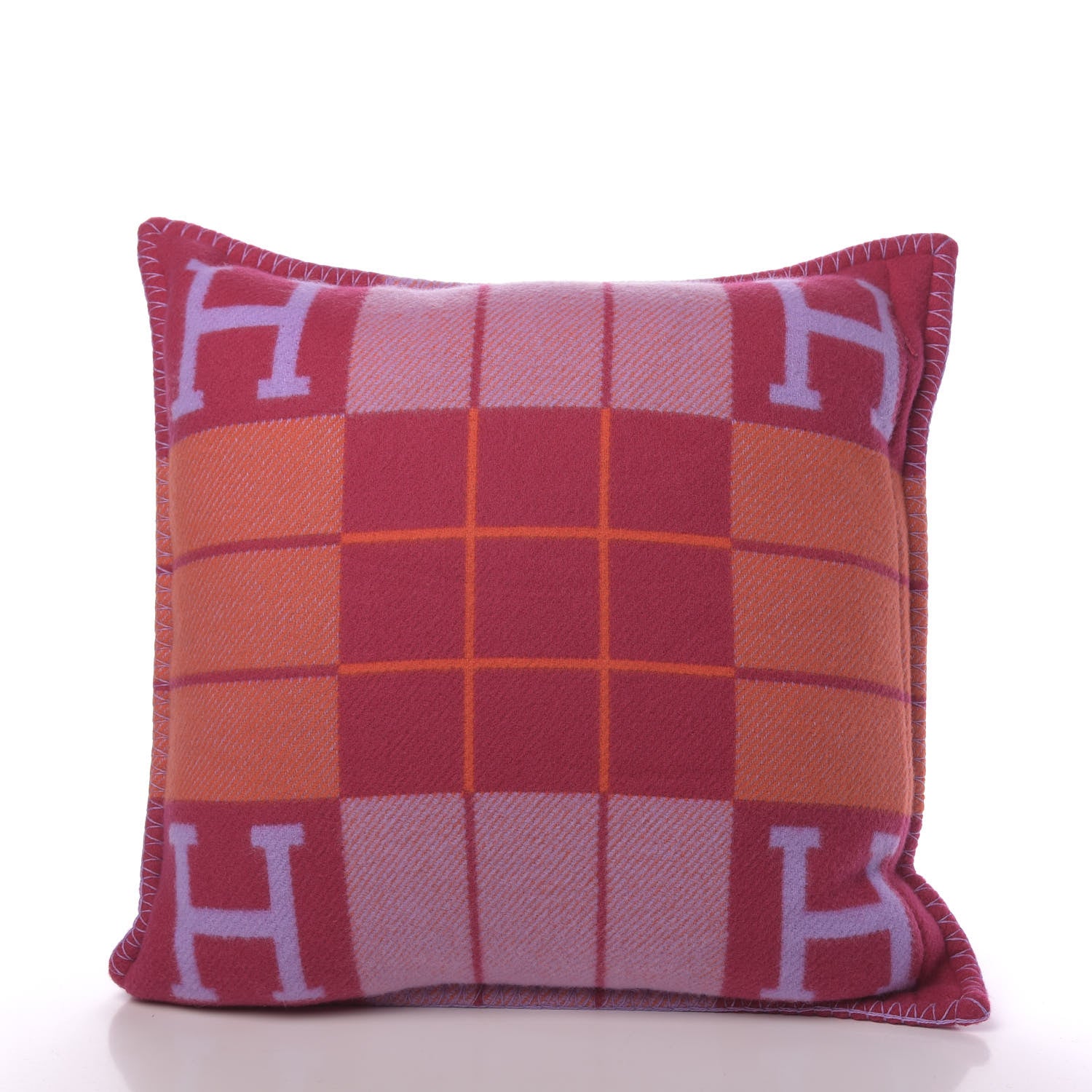 Hermes Wool Cashmere Avalon III Pillow PM Fuchsia Geranium 2 of 5