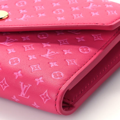 Louis Vuitton Calfskin Nanogram Embossed Victorine Wallet Rose 8 of 8