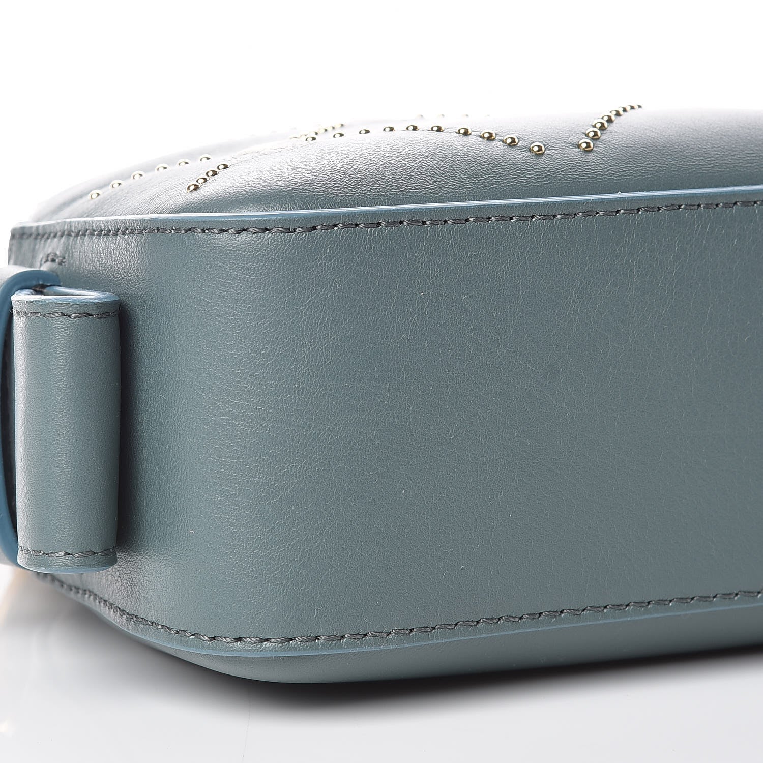 Chloe Smooth Calfskin Little Horses Embroidered Shoulder Bag Cloudy Blue 8 of 9