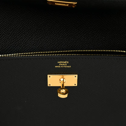 Hermes Epsom Kelly Longue Wallet Black 6 of 9