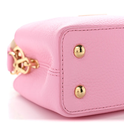 Louis Vuitton Taurillon Embellished Flower Handle Capucines Mini  Marshmallow Pink 7 of 8