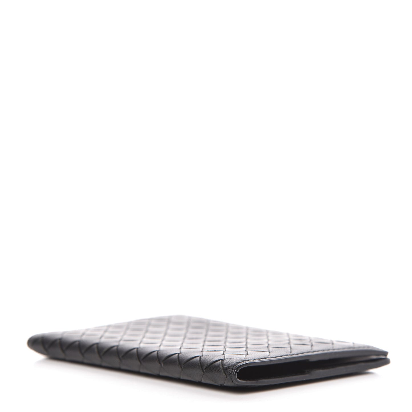 Nappa Intrecciato Passport Case Black