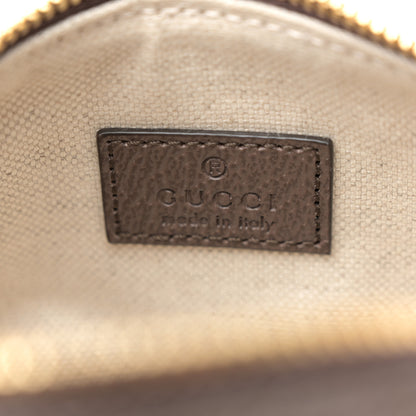 Gucci GG Supreme Monogram Textured Dollar Calfskin Web Super Mini Ophidia Top Handle Bowler Bag Beige Ebony New Acero 6 of 11
