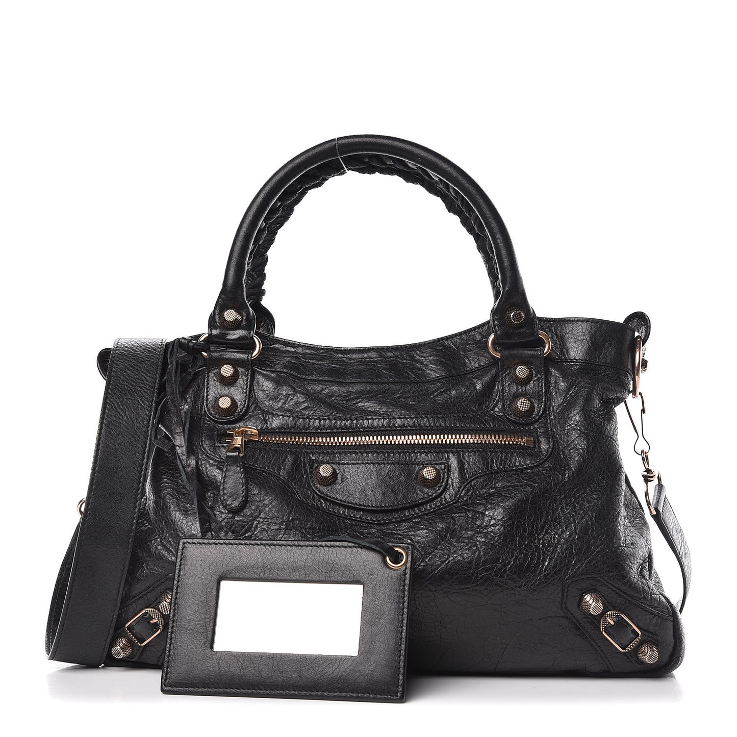 Agneau Giant 12 Rose Gold Hardware Town Black