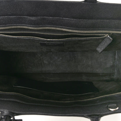 Saint Laurent Grained Calfskin Small Cabas Rive Gauche Black 5 of 9