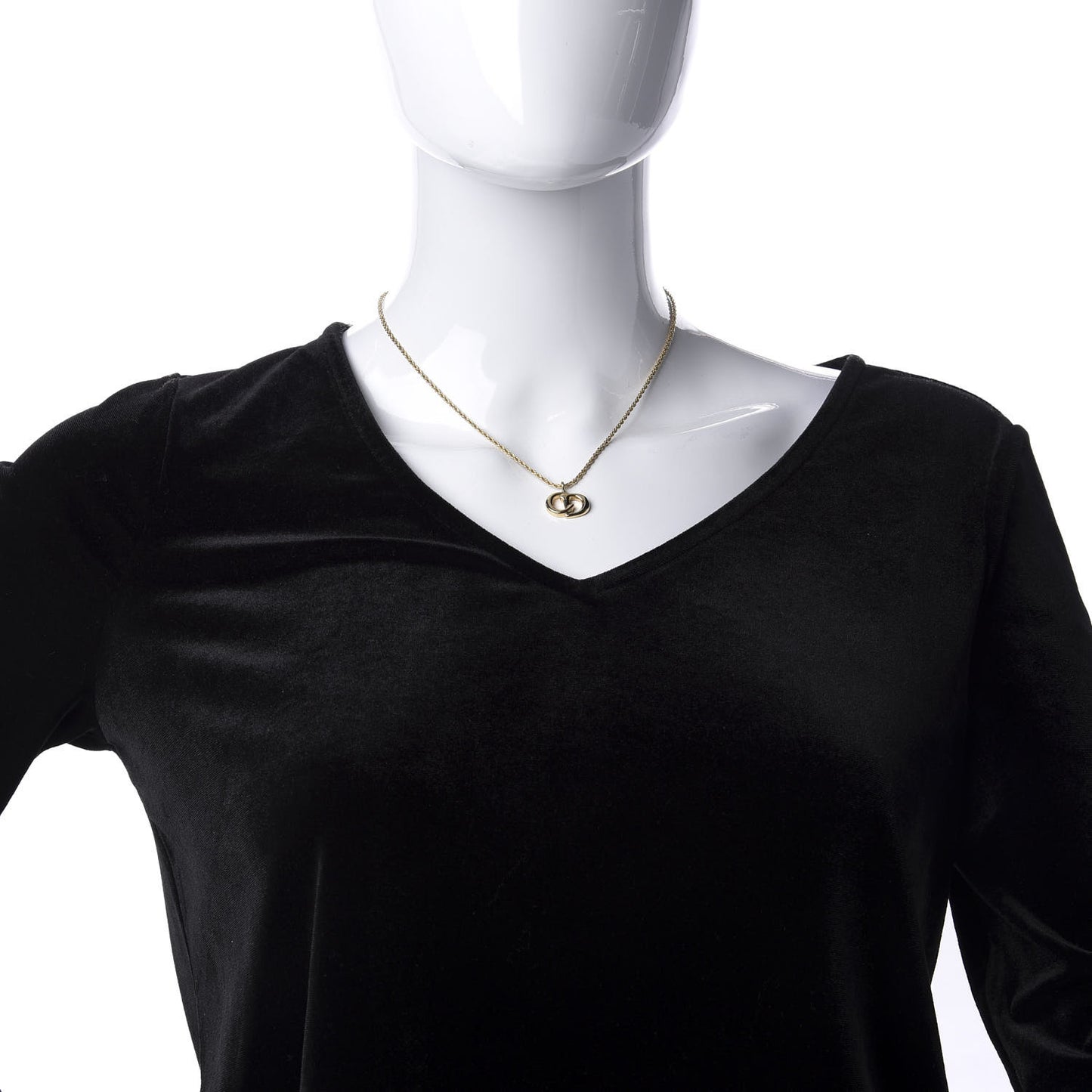 Metal Logo Necklace Gold