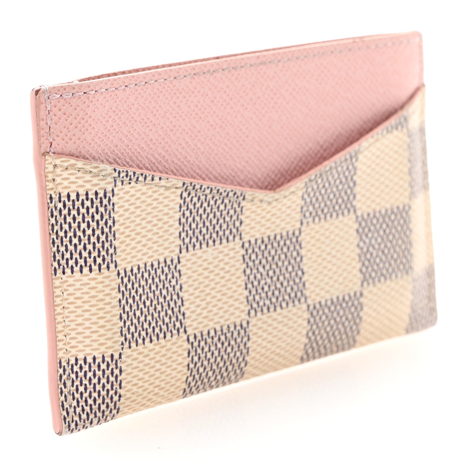 Louis Vuitton Damier Azur Daily Card Holder Rose Ballerine 3 of 12