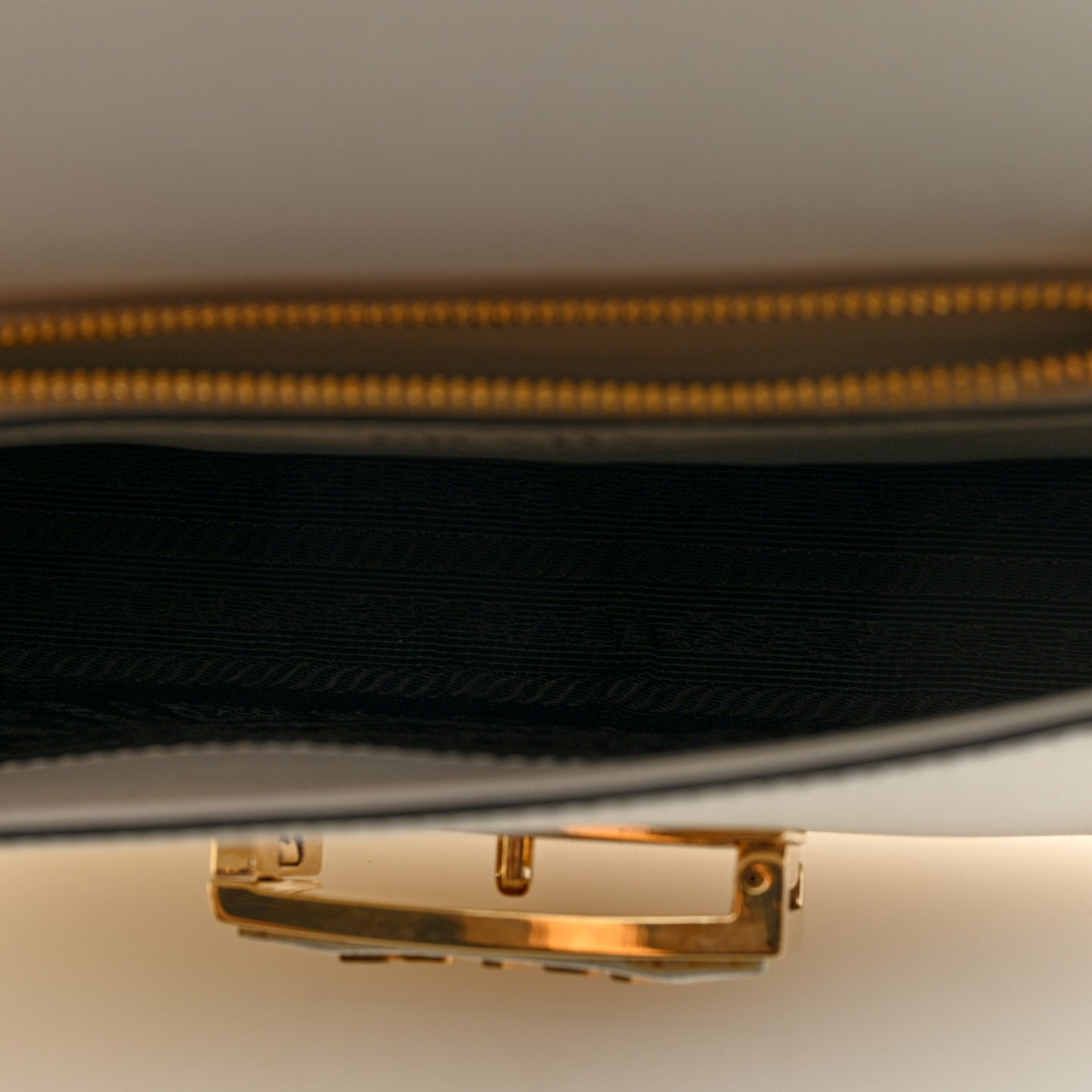 Saffiano Lux Embleme Flap Shoulder Bag White