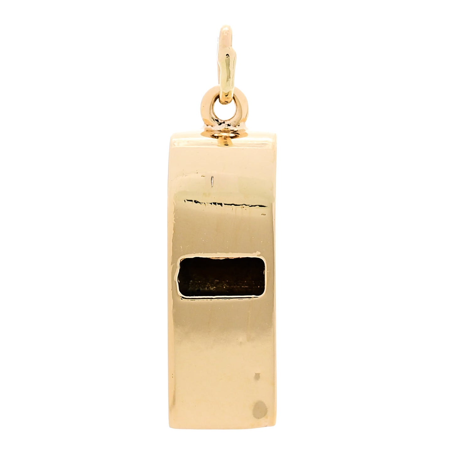 14K Yellow Gold Whistle Charm