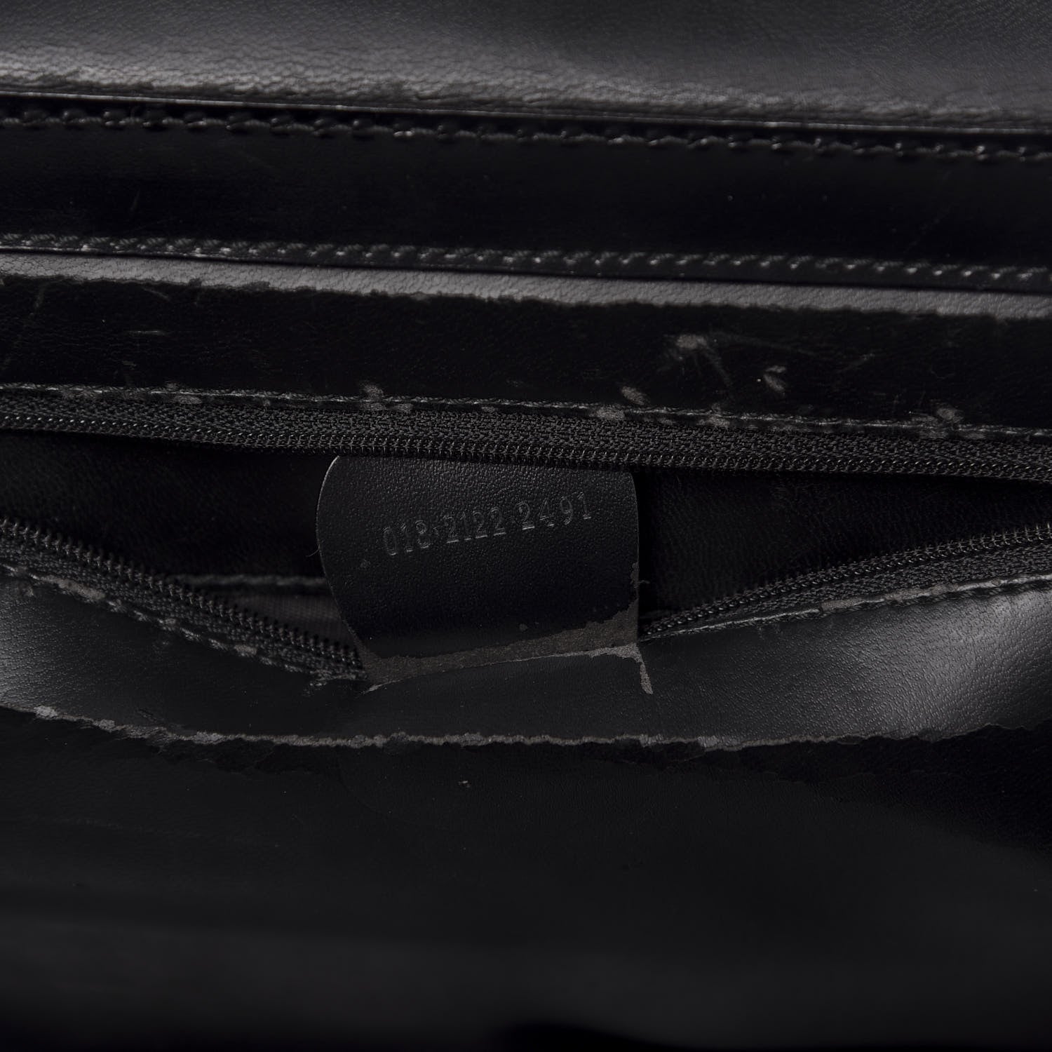 Gucci Patent Calfskin Bamboo Cosmetic Case Black 7 of 13