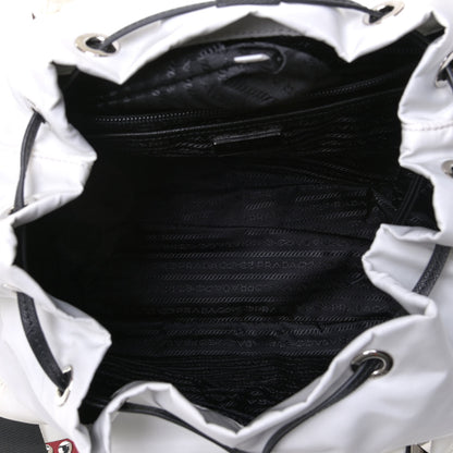 Prada Nylon New Vela Studded Backpack White Fuoco 4 of 4