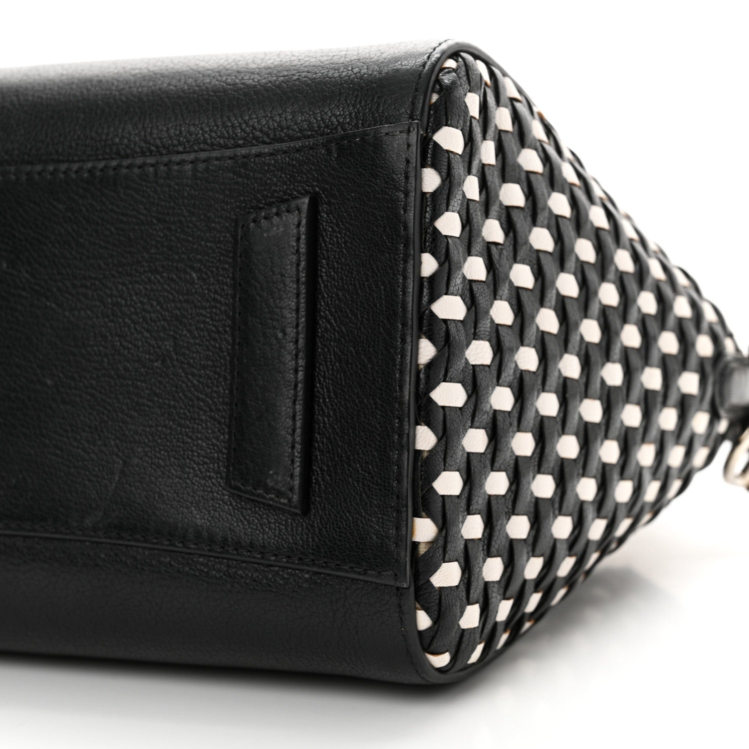 Givenchy Sugar Goatskin Woven Small Antigona Black White 10 of 15