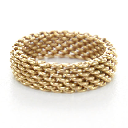 Tiffany 18k Rose Gold Narrow Mesh Somerset Ring 6 3 of 4