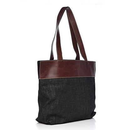 Chanel Denim Calfskin CC Tote 3 of 15