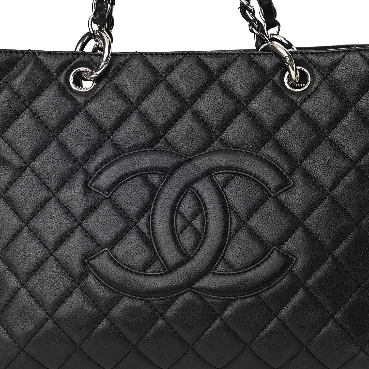 Chanel Caviar Quilted Grand Shopping Tote GST Black 8 of 12