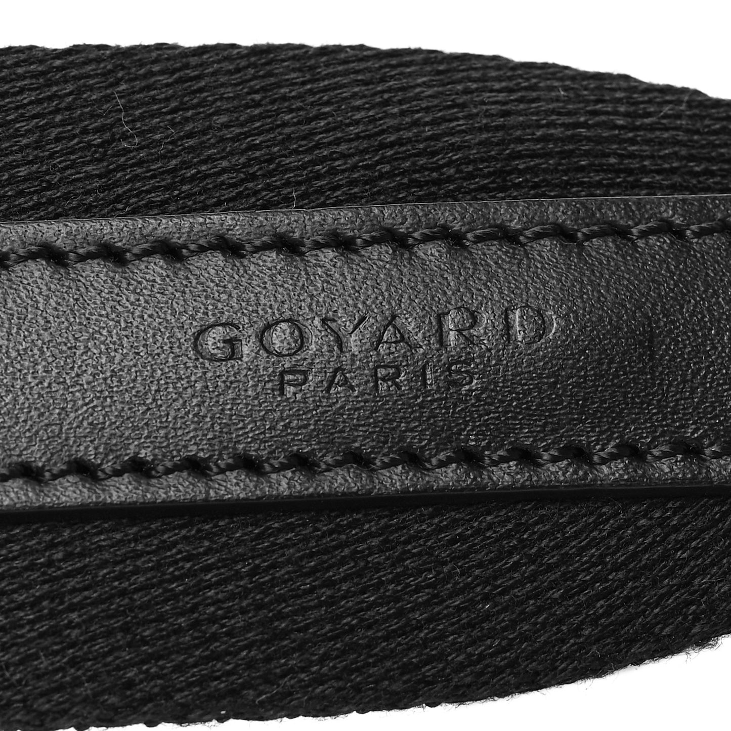 Canvas Calfskin Adjustable Shoulder Strap Black