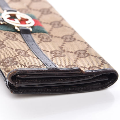Gucci Monogram Web GG Reins Wallet Dark Brown 15 of 20