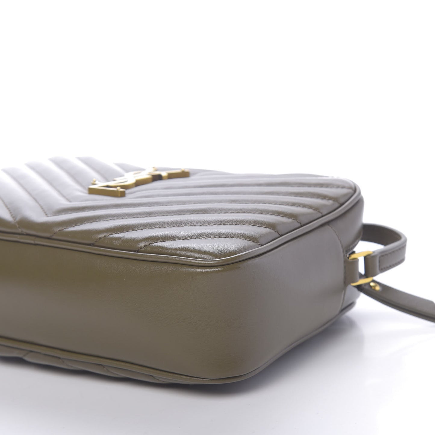 Calfskin Matelasse Monogram Lou Camera Bag Military Olive