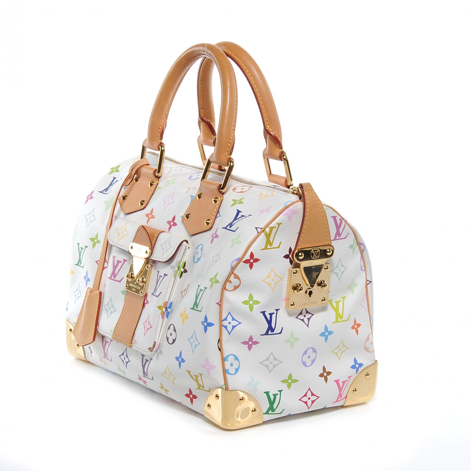 Louis Vuitton Monogram Multicolor Speedy 30 White 3 of 8