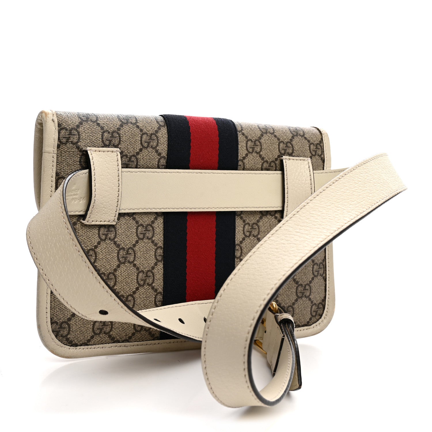 Gucci GG Supreme Monogram Web Small Ophidia Belt Bag 90 36 Beige Ebony White 2 of 12