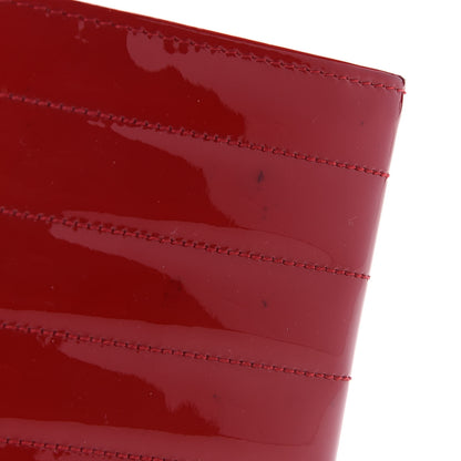 Saint Laurent Patent Calfskin Matelasse Monogram Large Vicky Continental Wallet Rouge Eros 8 of 8