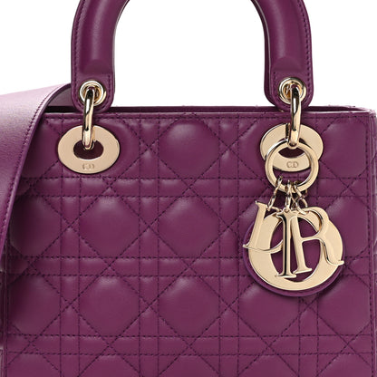 Christian Dior Lambskin Cannage Small My ABCDior Lady Dior Purple 8 of 10