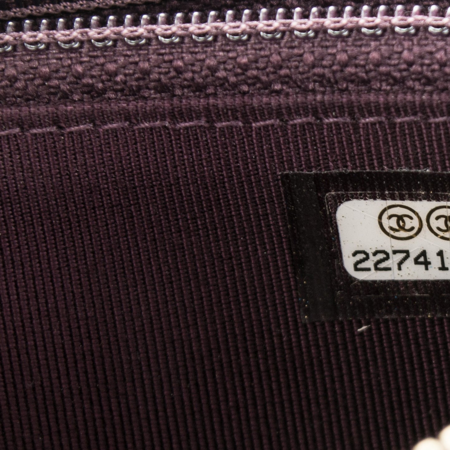 Lambskin Quilted Small Zip Around Wallet Purple