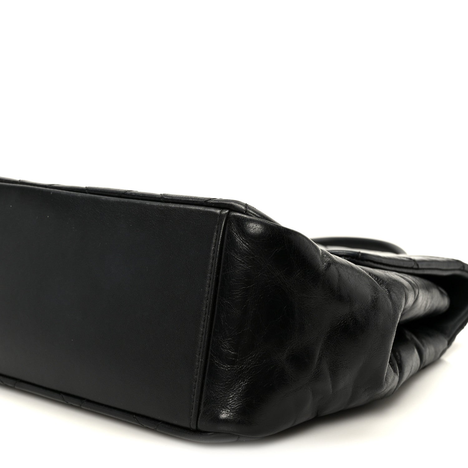 CHANEL ノベルティ ブラックレザー ハンドバッグ Chanel Chocolate Bar black leather – bamluxurystore