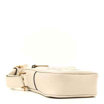 Gucci Grained Calfskin Mini Logo Messenger Bag White 4 of 11