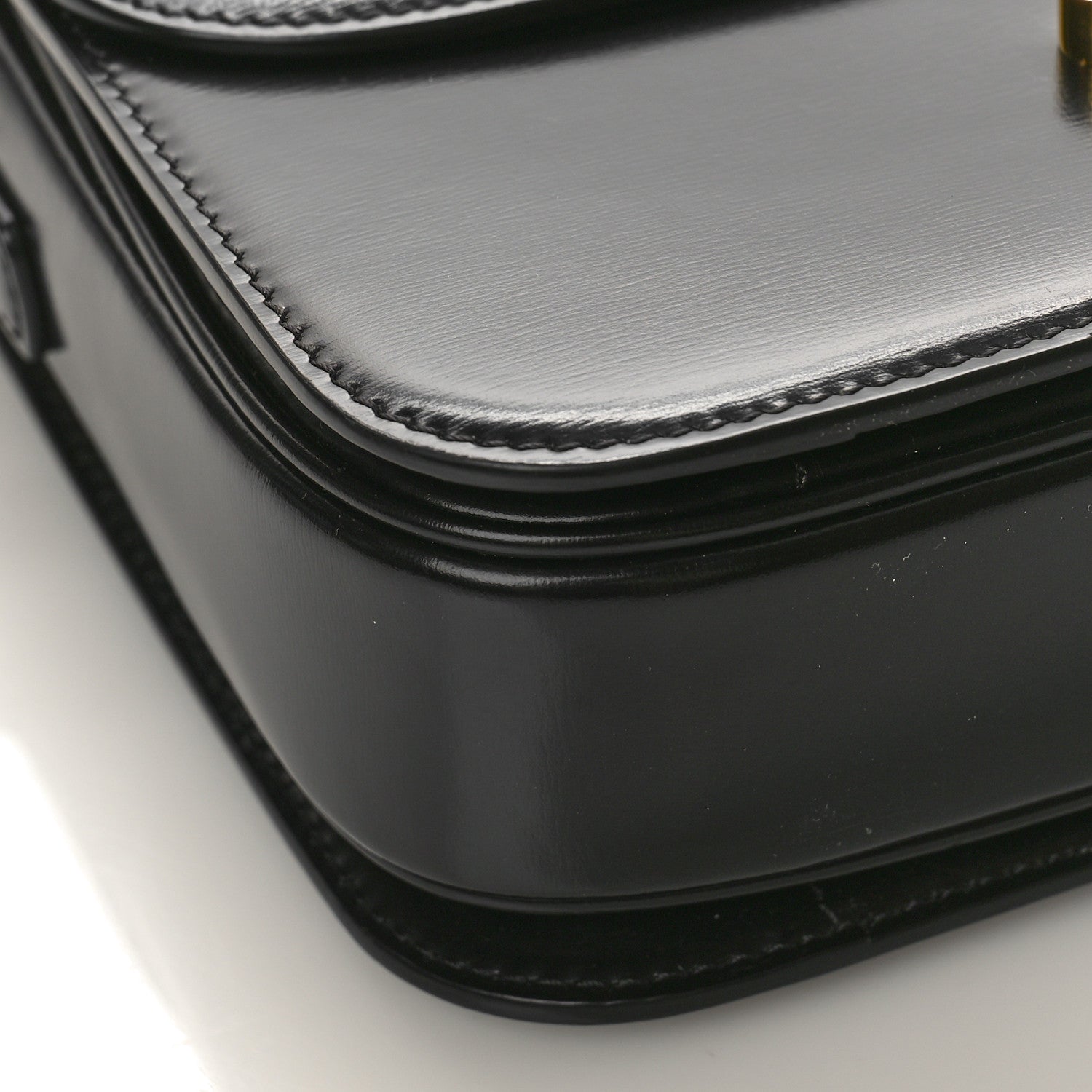 Celine Shiny Calfskin Medium Triomphe Black 7 of 9