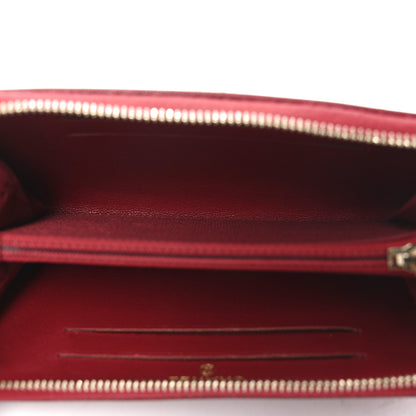 Chanel Sheepskin Quilted Medium Mademoiselle Vintage Zip Around Wallet Red 5 of 9