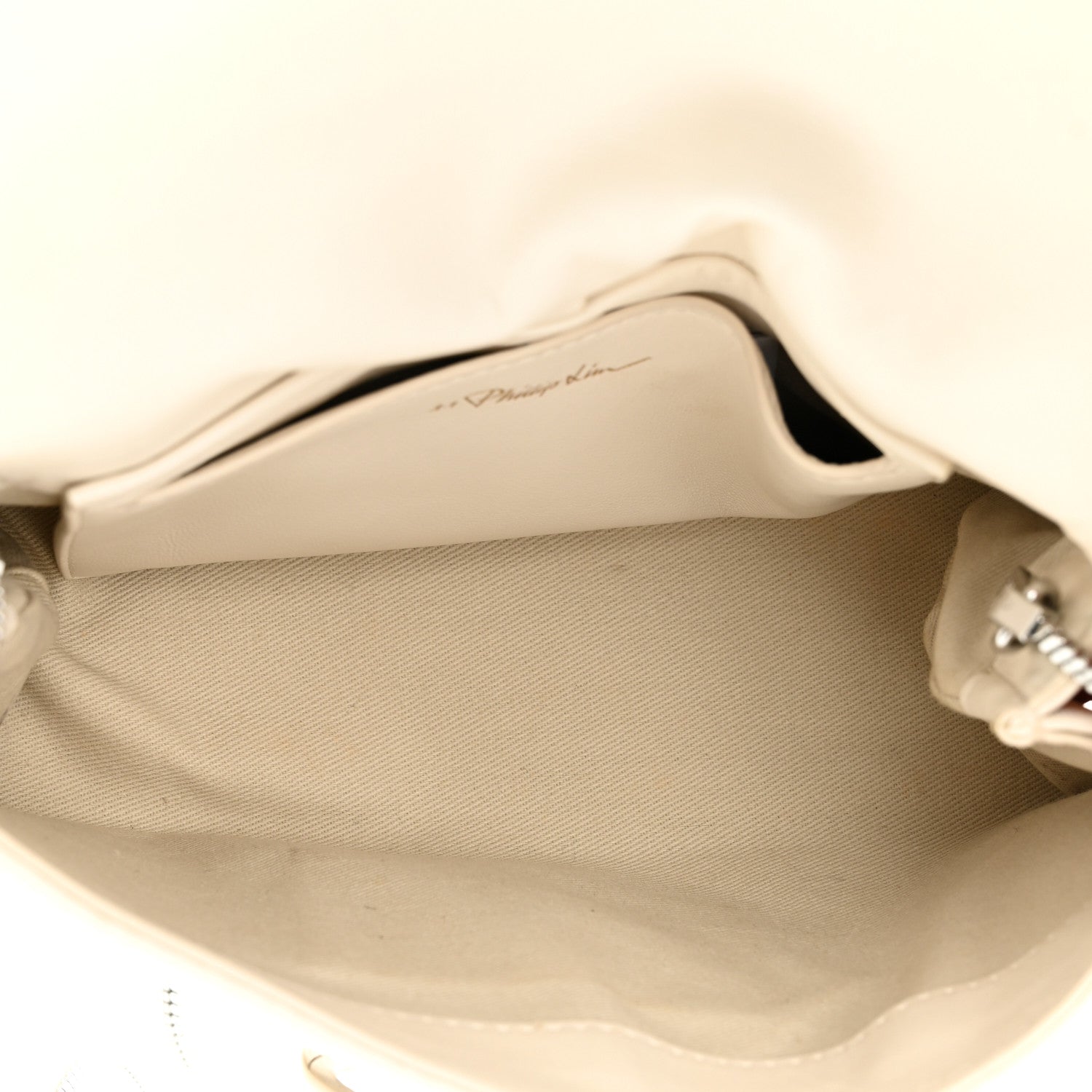 3.1 Phillip Lim Calfskin Alix Soft Flap Clutch White 5 of 15