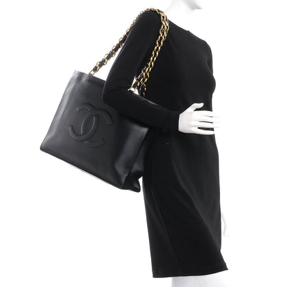 Chanel Lambskin CC Tote Black 2 of 8
