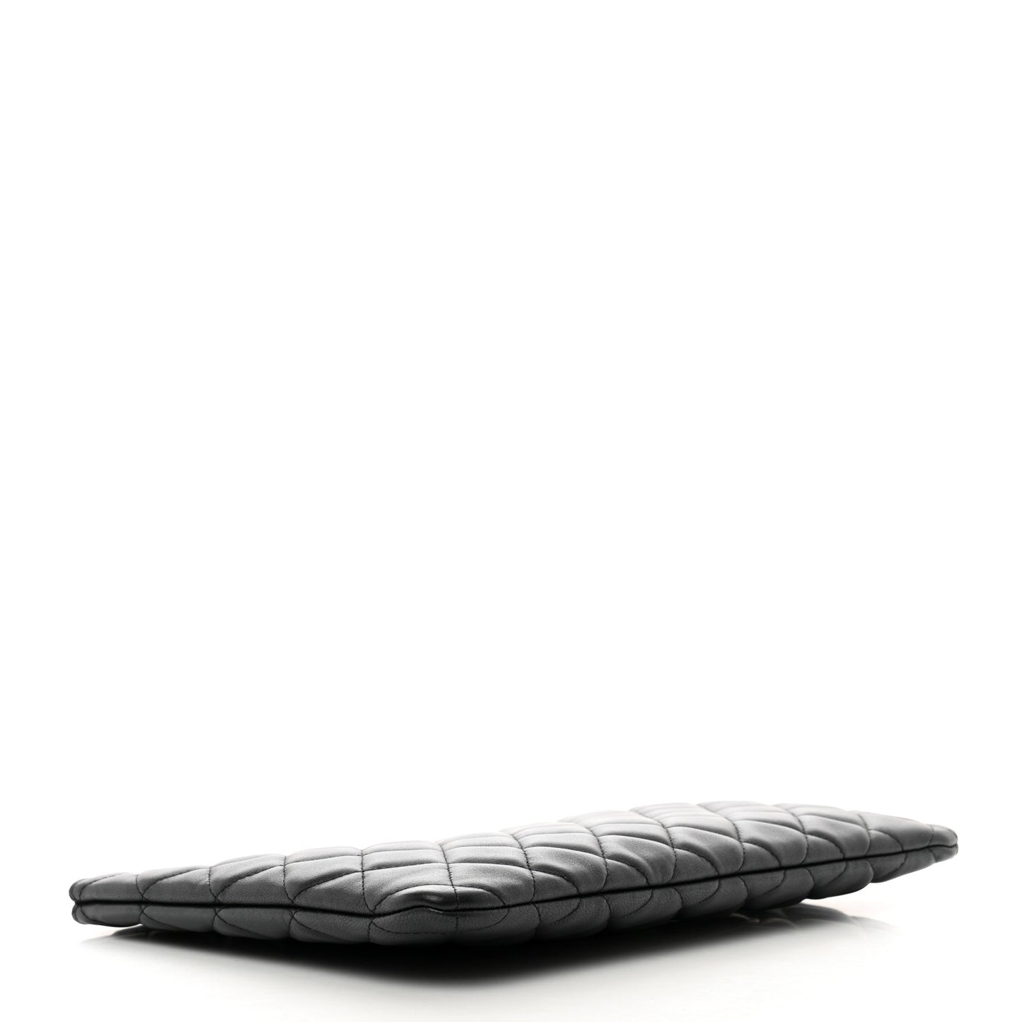Pearly Lambskin Quilted Medium Cosmetic Case So Black