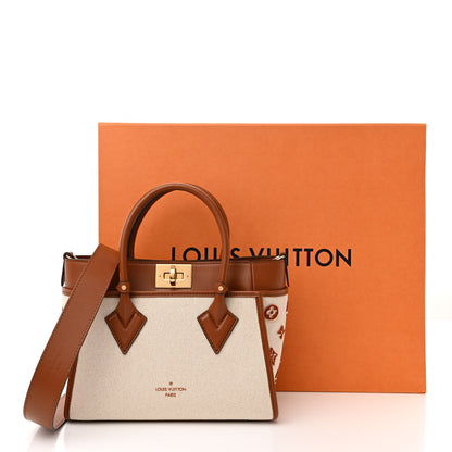 Louis Vuitton Canvas Calfskin Monogram On My Side PM Caramel Tan 10 of 10