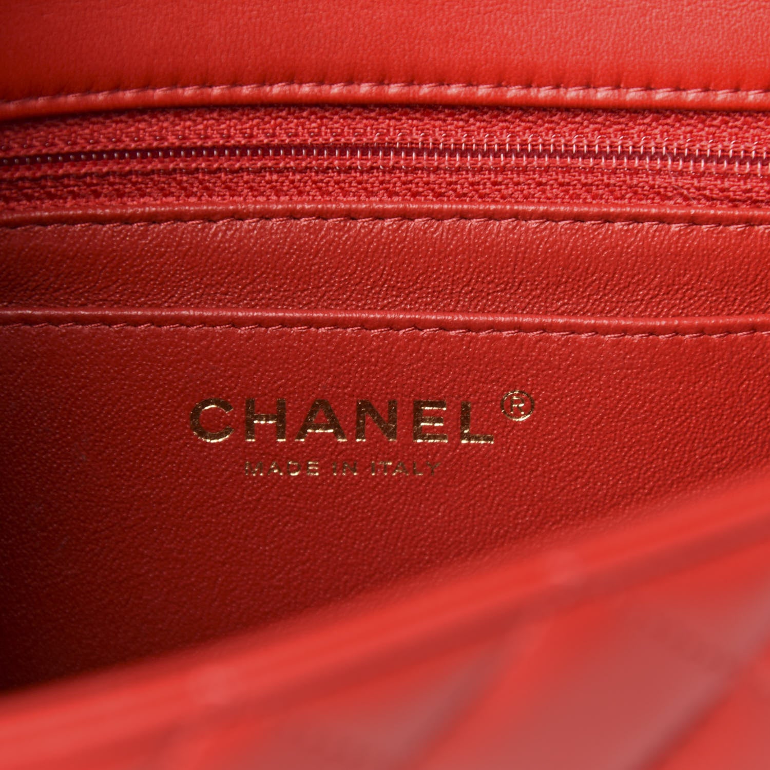 Chanel Lambskin Quilted Mini Rectangular Flap Red 6 of 11