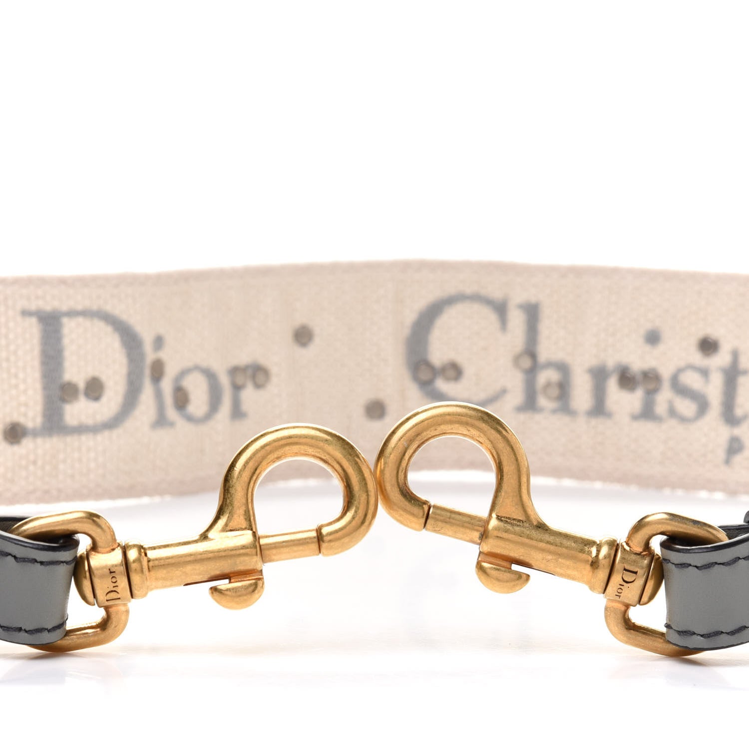 Christian Dior Oblique Studded Shoulder Strap Gris Multicolor 3 of 6