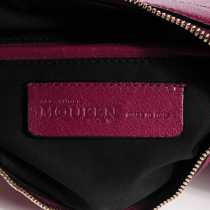 Alexander McQueen Leather De Manta Clutch Prune 6 of 8