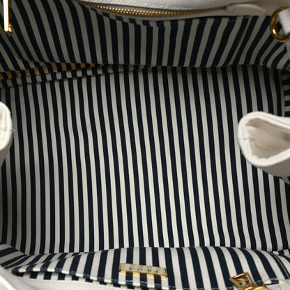 Prada Canapa Logo Tote White Blue 5 of 9