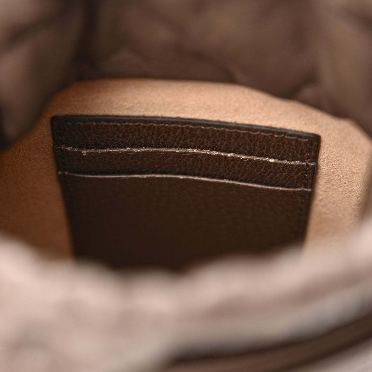 GG Supreme Monogram Ophidia Mini Bucket Bag Beige Ebony